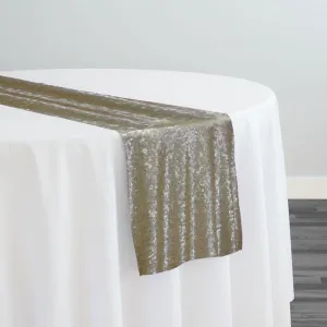 11pcs - Glitz Sequins Table Runner 20"x108" - Champagne