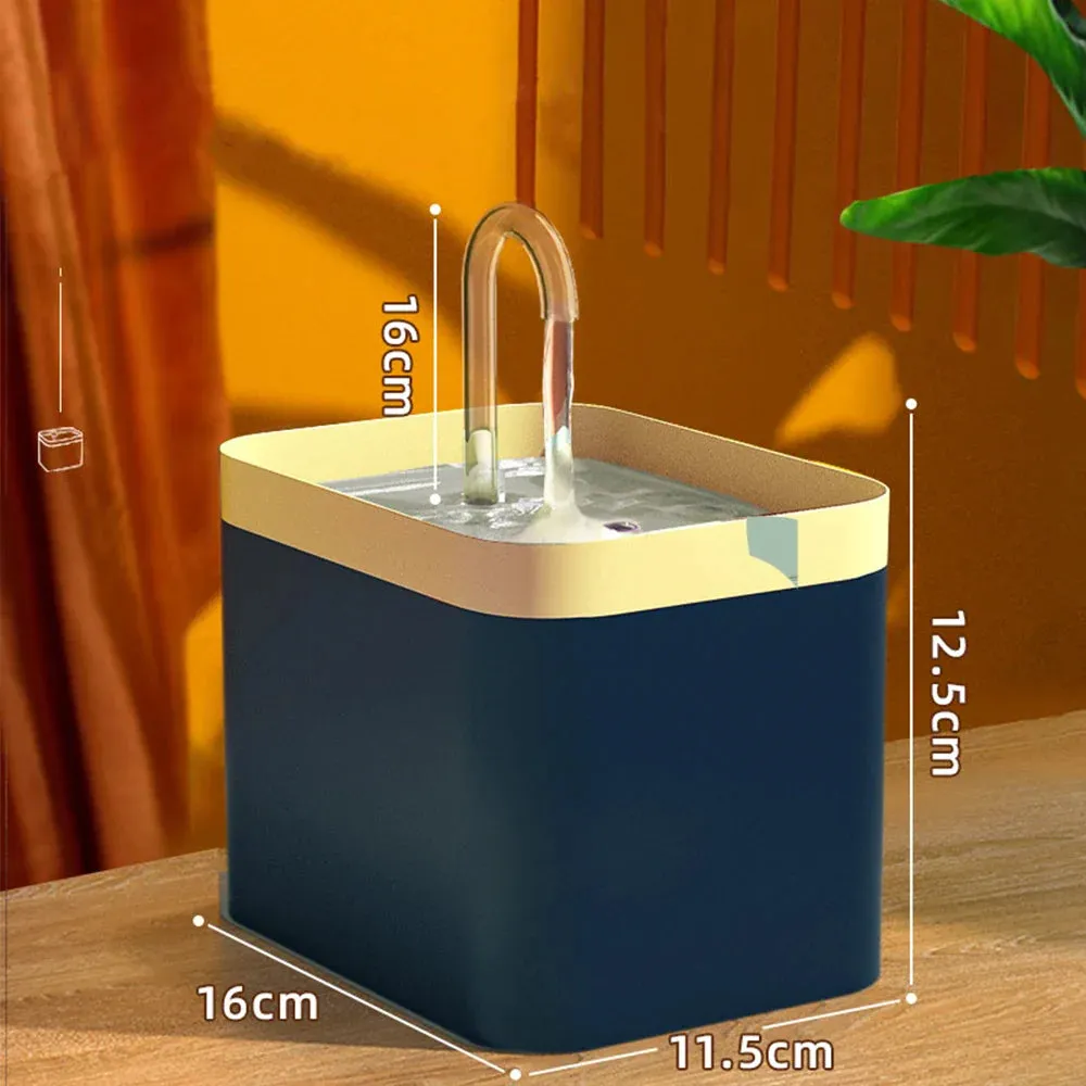 1.5L Automatic Cat Water Fountain - USB Powered, Silent Pet Drinker with Water Filter
