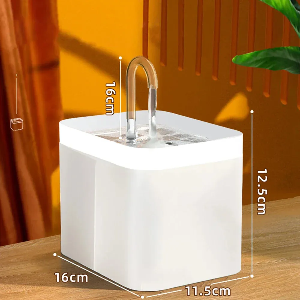 1.5L Automatic Cat Water Fountain - USB Powered, Silent Pet Drinker with Water Filter