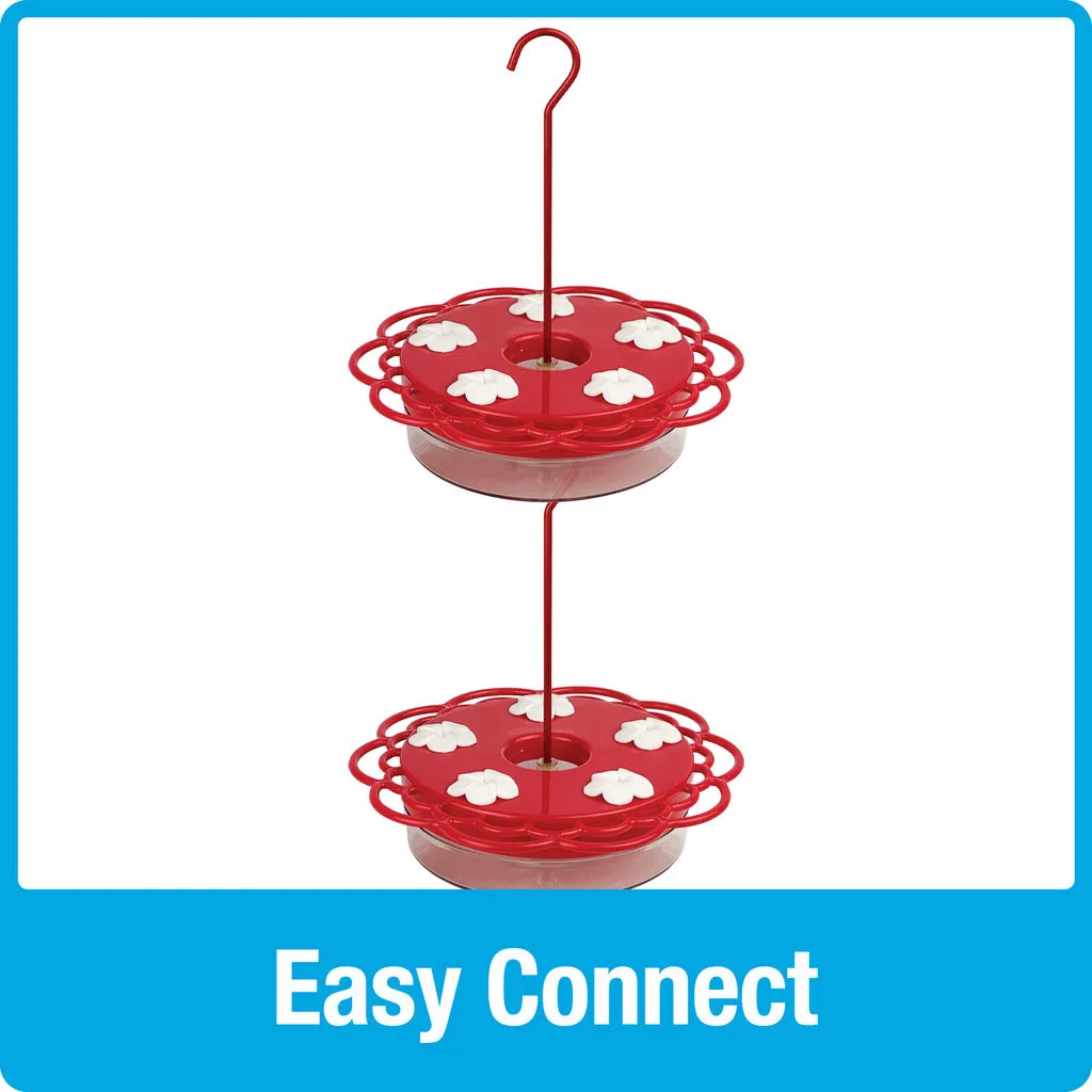 2-in-1 Plastic Dish Hummingbird Feeder