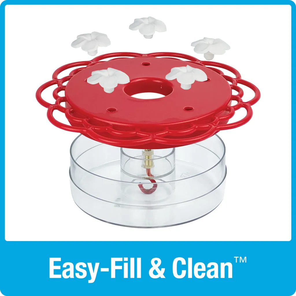 2-in-1 Plastic Dish Hummingbird Feeder