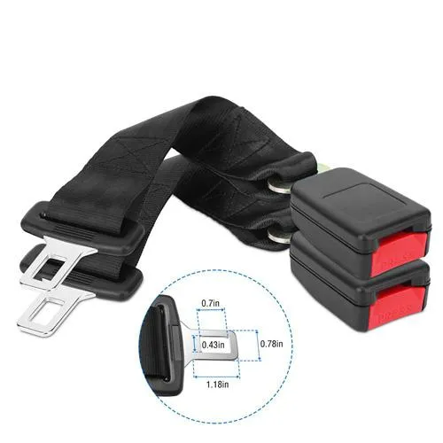 2-Piece: Universal 14” Car Seat Belt Extender