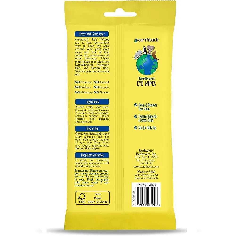 20% OFF: Earthbath All Natural Specialty Eye Wipes 30pcs