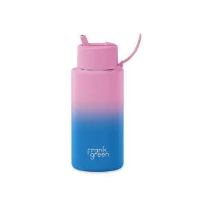 34oz Stainless Steel Ceramic Reusable Bottle With Flip Straw Lid Wild Orchid