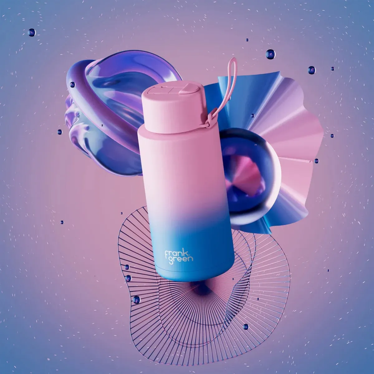 34oz Stainless Steel Ceramic Reusable Bottle With Flip Straw Lid Wild Orchid