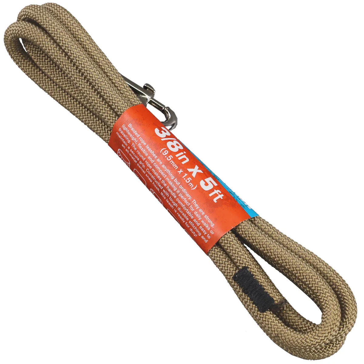 3/8 Tan Rope Leash