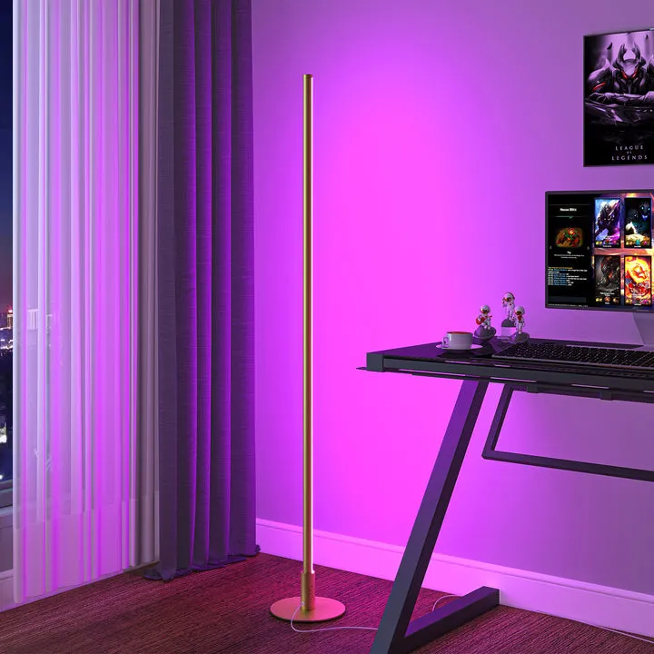 57.5" Dimmable Smart WiFi Floor Lamp with App & Remote Control-HFLG02W