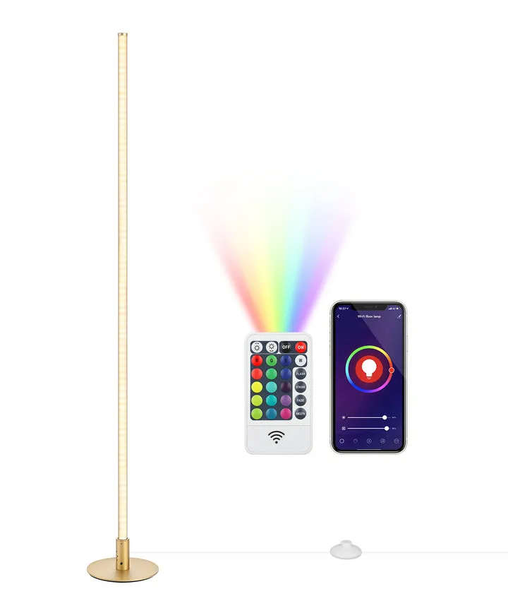 57.5" Dimmable Smart WiFi Floor Lamp with App & Remote Control-HFLG02W