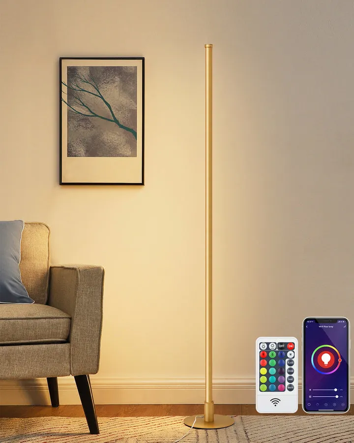 57.5" Dimmable Smart WiFi Floor Lamp with App & Remote Control-HFLG02W
