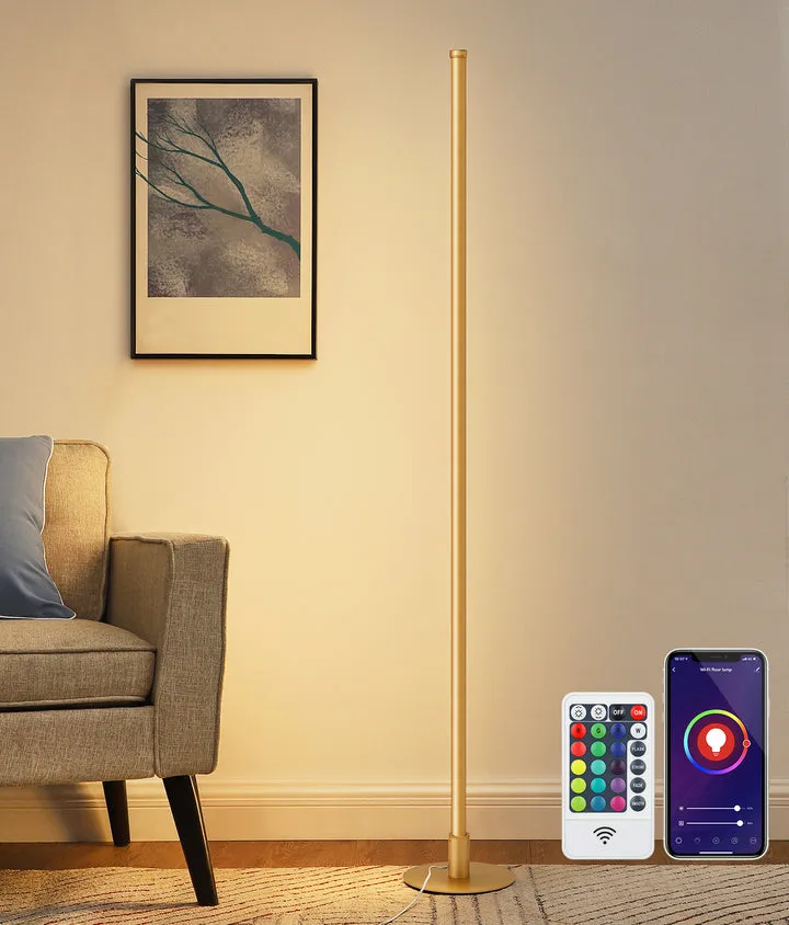 57.5" Dimmable Smart WiFi Floor Lamp with App & Remote Control-HFLG02W