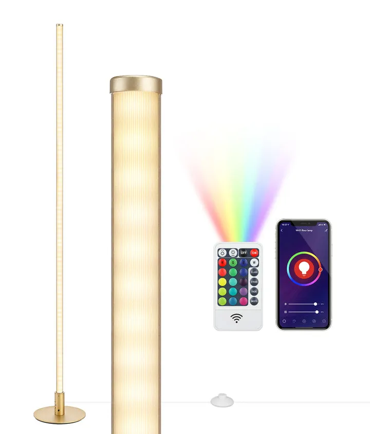 57.5" Dimmable Smart WiFi Floor Lamp with App & Remote Control-HFLG02W