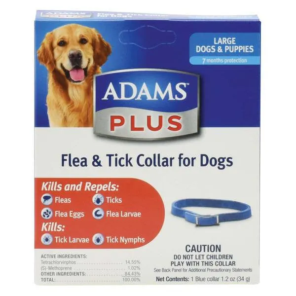 Adams Plus Flea & Tick Collar for Large Dogs