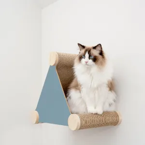 Ascentials by FurHaven Basecamp Cat Hideaway with Milestone Post (19"), Wall-Mounted Corrugated Cardboard Scratcher