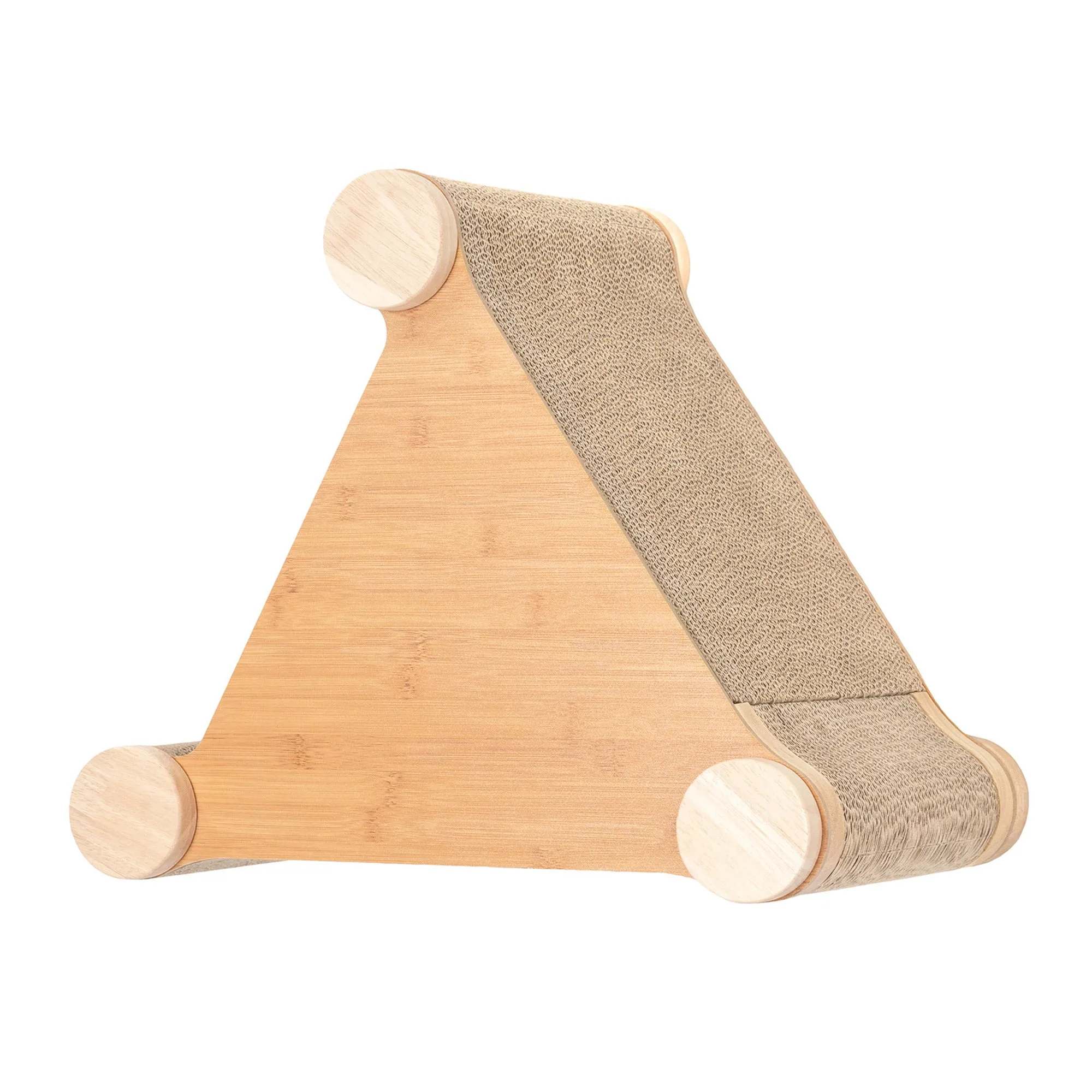 Ascentials by FurHaven Basecamp Cat Hideaway with Milestone Post (19"), Wall-Mounted Corrugated Cardboard Scratcher