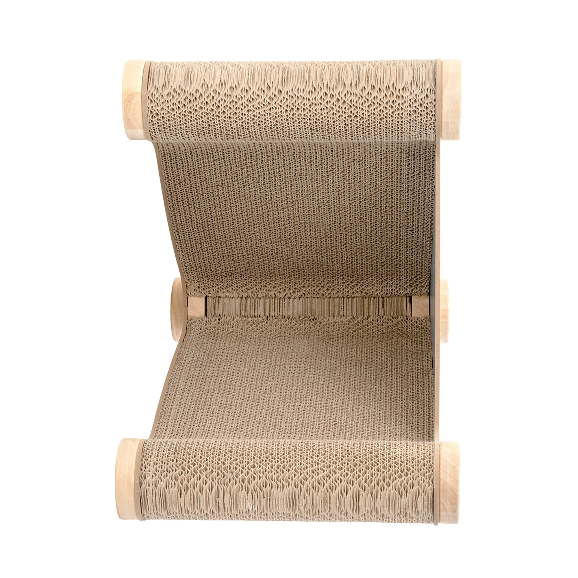 Ascentials by FurHaven Basecamp Cat Hideaway with Milestone Post (19"), Wall-Mounted Corrugated Cardboard Scratcher