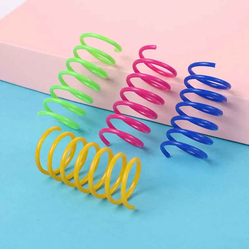 Bouncy Colorful Spring Cat Toys