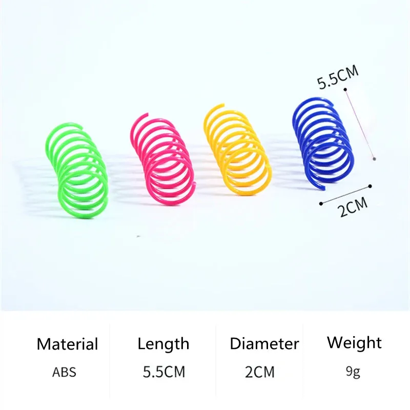 Bouncy Colorful Spring Cat Toys