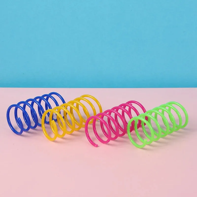 Bouncy Colorful Spring Cat Toys