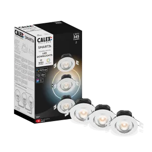 Calex Smart LED Recessed Spotlights - 3 pieces - Warm White - White