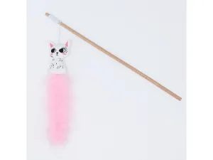 Cat Play Rob / White Cat Funny Cat Stick