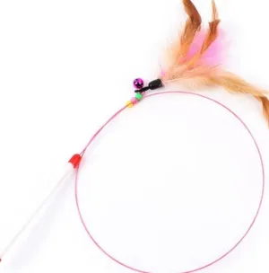 Cat Toy Feather Teaser with Mini Bell