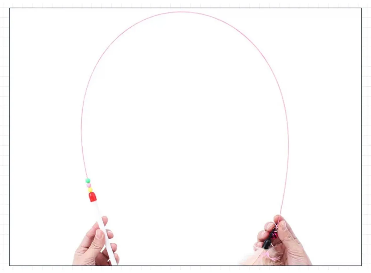 Cat Toy Feather Teaser with Mini Bell
