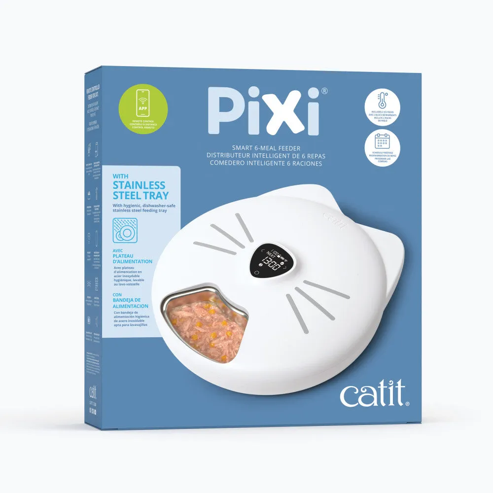 Catit PIXI Smart 6-Meal Feeder with Stainless Steel Tray