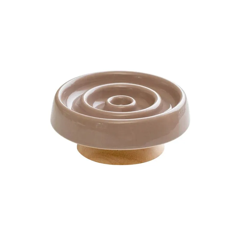 Ceramic Slow Feeder Bowl for Cats and Small Dogs