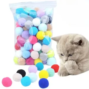 Colorful Plush Cat Balls