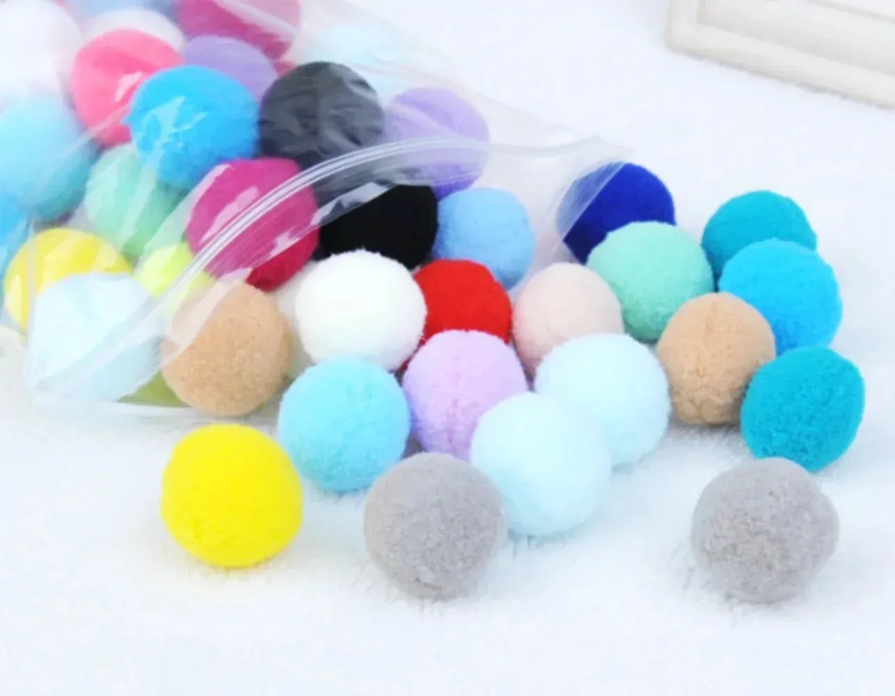 Colorful Plush Cat Balls