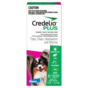 Credelio Plus Small 2.8-5.5kg Pink
