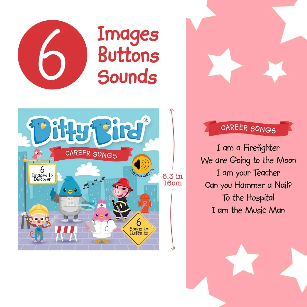 Ditty Bird Baby Sound Book: Career Songs