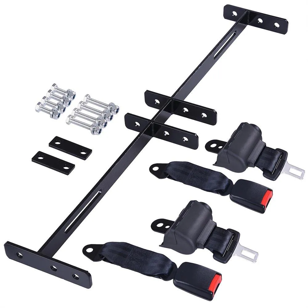 DIY Retractable 2pcs Seat Belts Bracket for Golf Cart