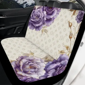 Dog Mom Signature "DM" Lavender Rose Soft and Light Dog Car Seat Cover (2 Pcs)