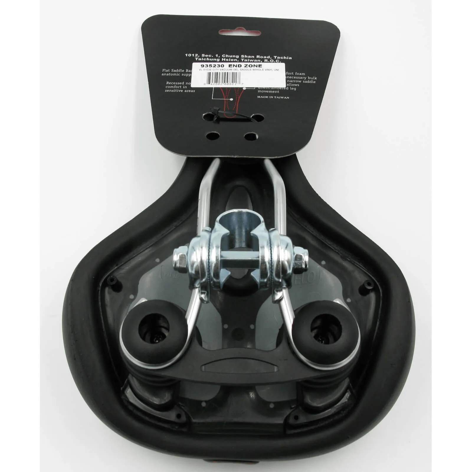 End Zone VL-6103E City Elastomer Vacuum Gel Saddle w/ Cutout