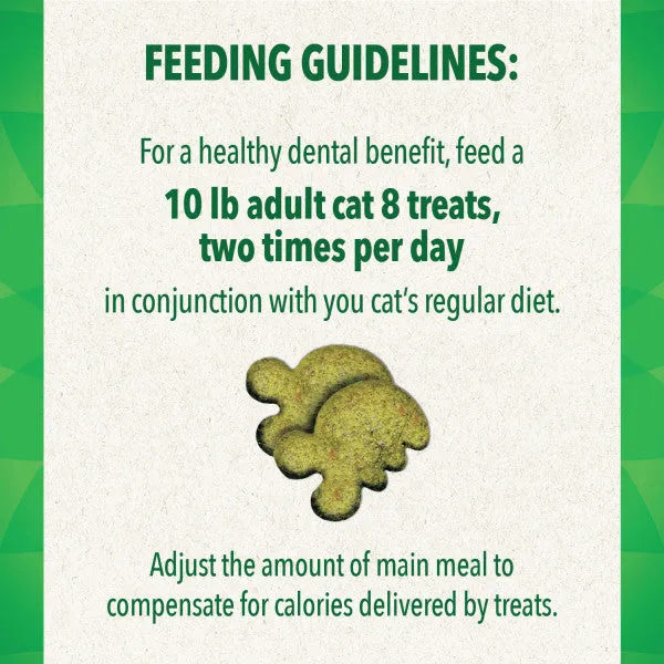 FELINE GREENIES Adult Natural Dental Care Cat Treats, Salmon Recipe