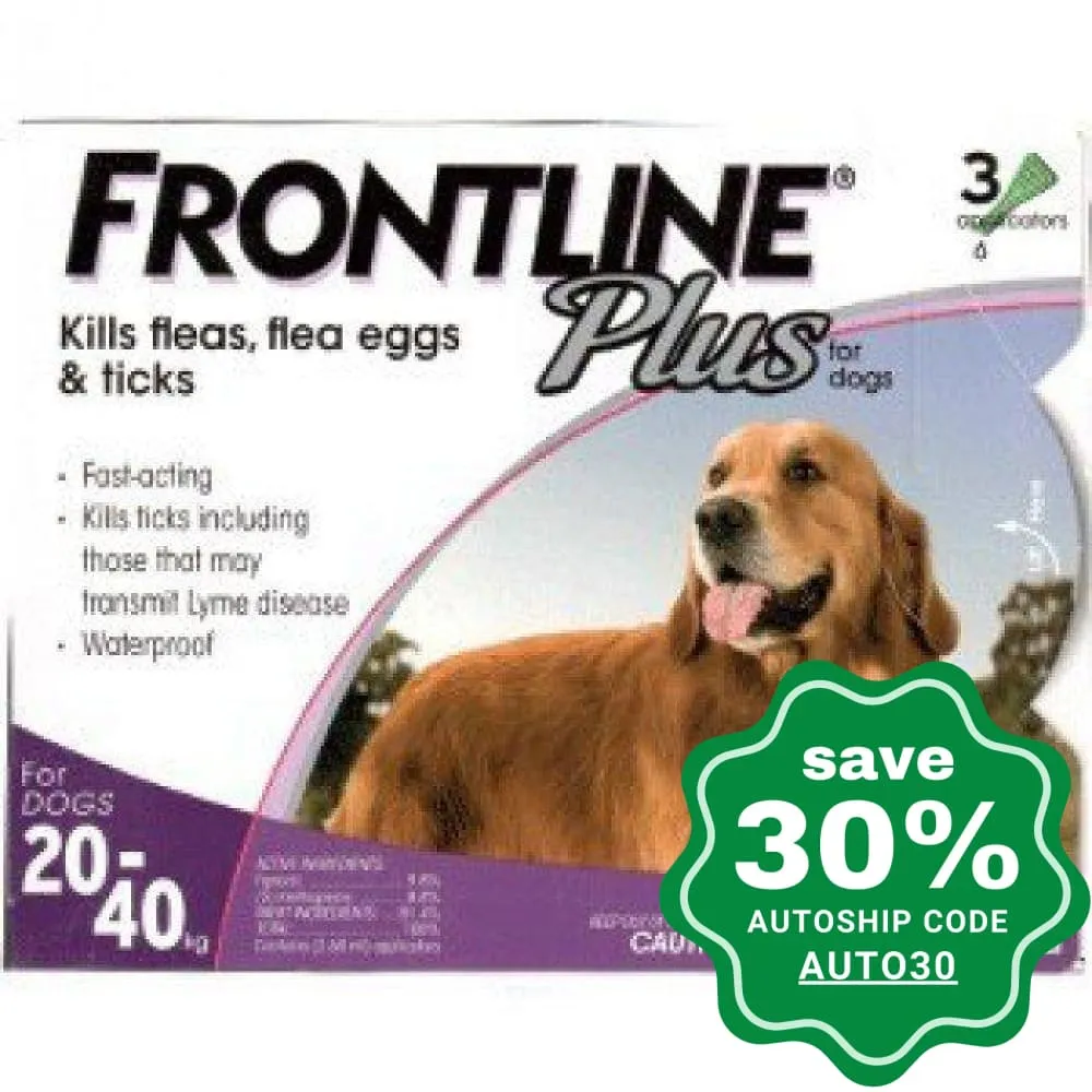 Frontline - Plus for Large Dogs - 20KG to 40KG - 3PACK