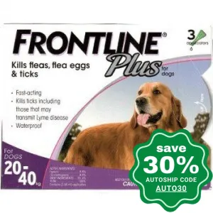 Frontline - Plus for Large Dogs - 20KG to 40KG - 3PACK