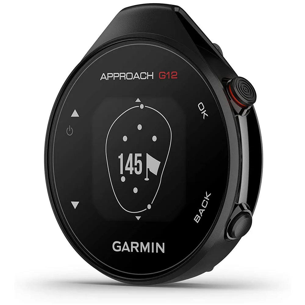 Garmin Approach G12 Clip-on Golf GPS Rangefinder 42k  Preloaded Courses Black Watch - 010-02555-00