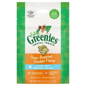 Greenies Cat Dental Treats Oven Roasted Chicken 60g^^^