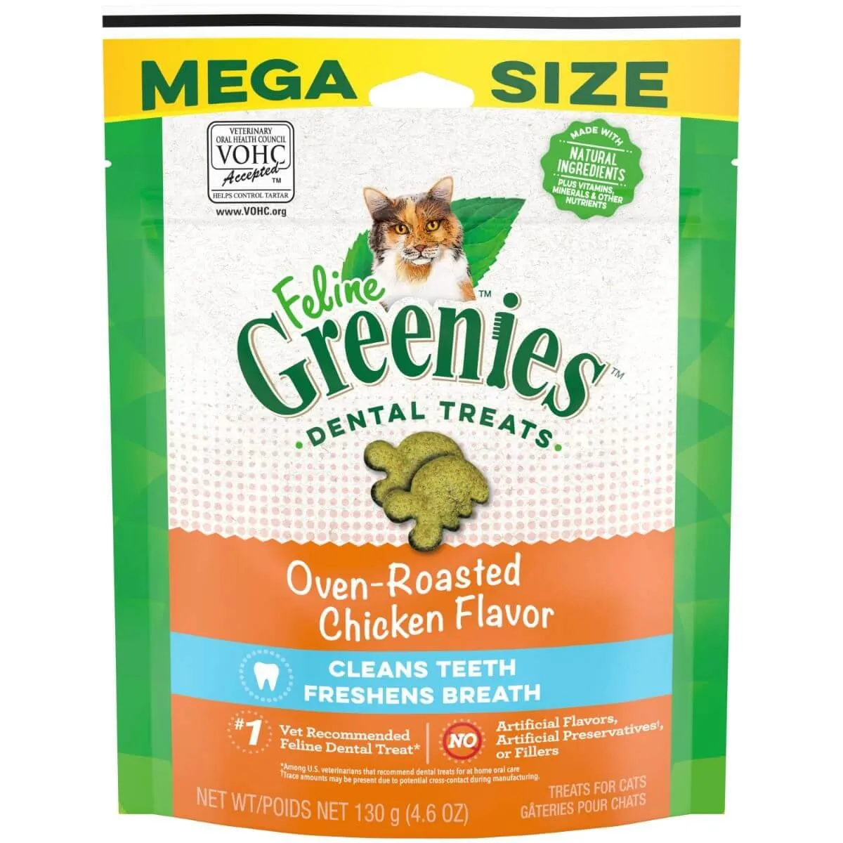 Greenies Oven Roasted Chicken Feline Cat Dental Treats