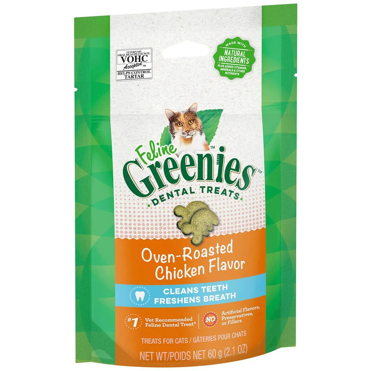 Greenies Oven Roasted Chicken Feline Cat Dental Treats