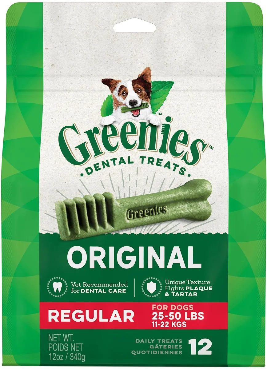 GREENIES Regular Original Natural Dog Dental Care Chews Oral Health Dog Treats