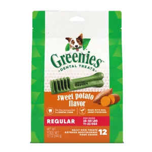 Greenies Sweet Potato Regular Dental Dog Treat 340g