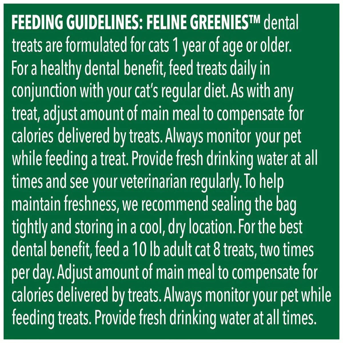 Greenies Tempting Tuna Feline Cat Dental Treats