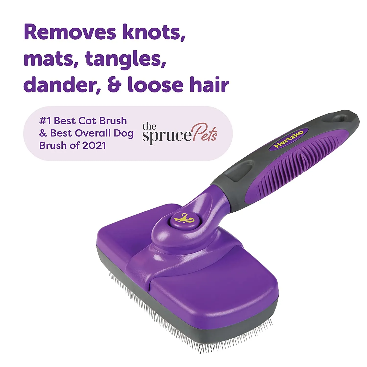 Hertzko Self-cleaning Brush For Dogs Cats The Best Dog Brush For Shedding