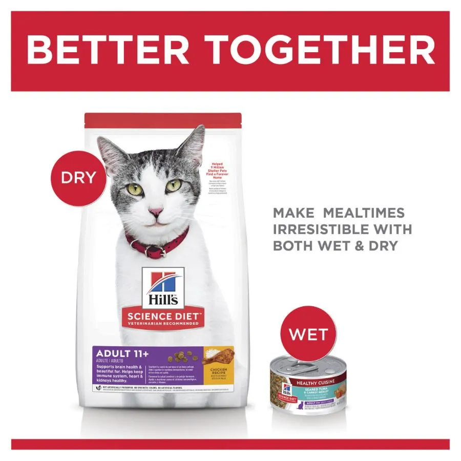 Hills Science Diet Adult 11 Plus Senior Dry Cat Food