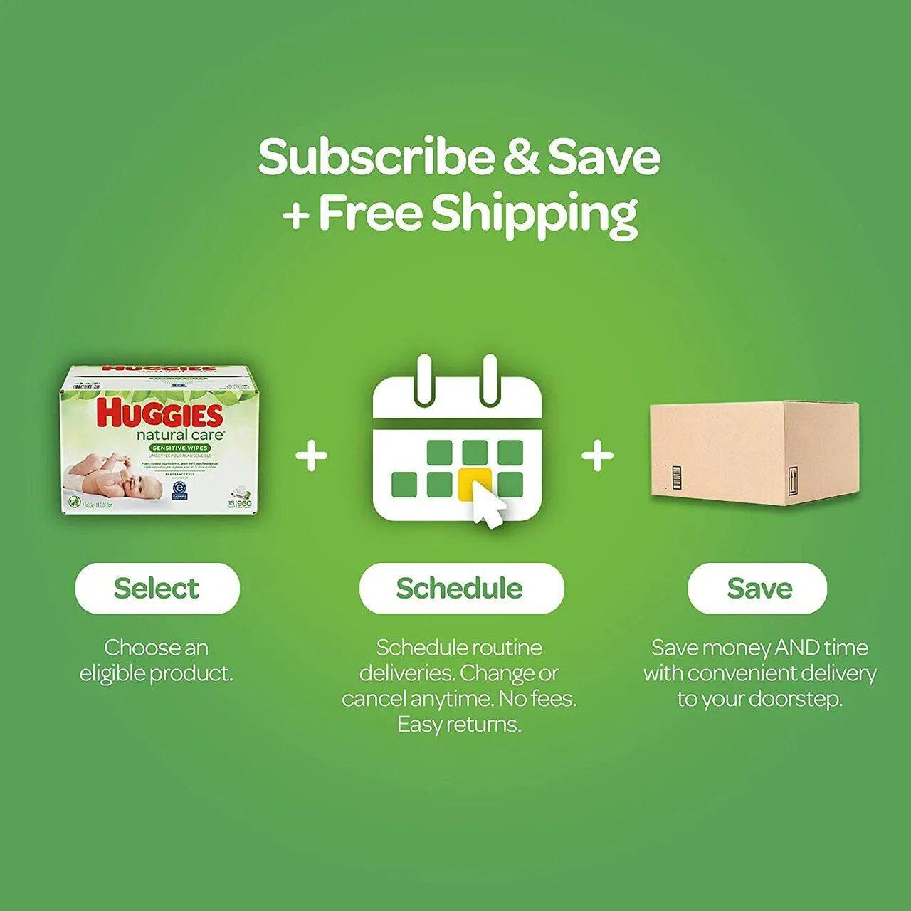 Huggies Natural Care Fragrance-Free Alcohol-Free Baby Wipes