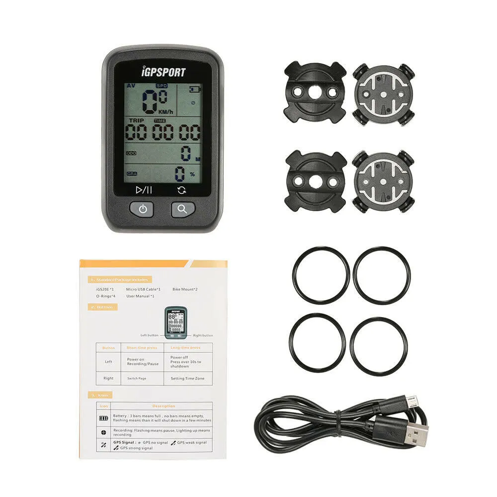iGPSPORT iGS20E Rechargeable Bicycle GPS Computer