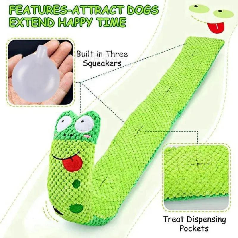 Indestructible Squeak Dog Puzzle Feeder Toy
